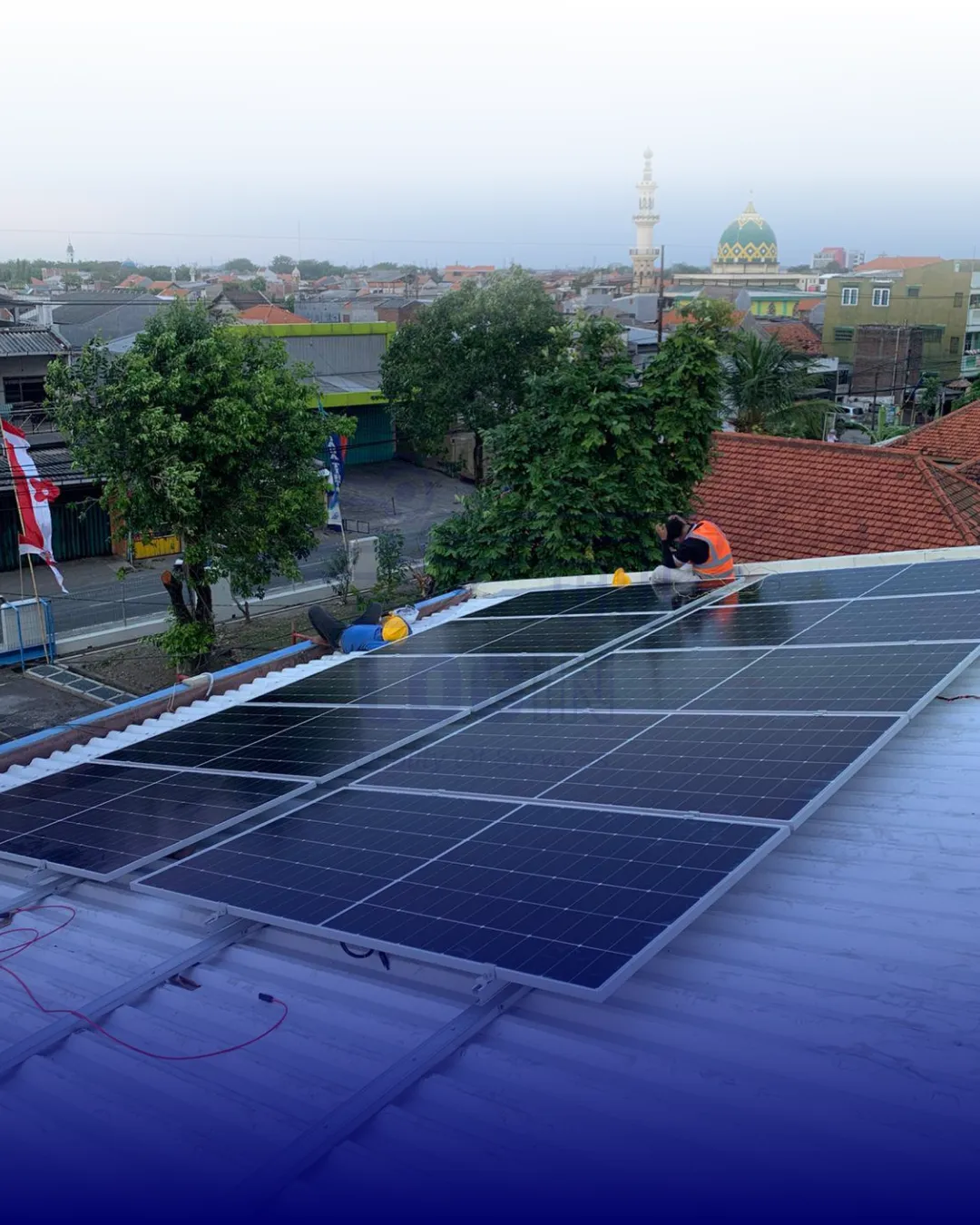 Sistem PLTS Rooftop 5 kWp Hybrid Perum Jasa Tirta Energi (JTE) Malang